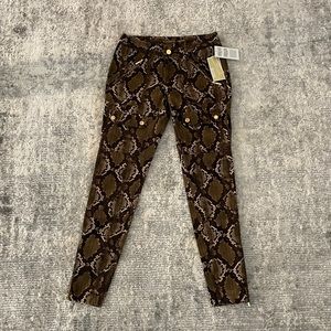 Michael Kors snakeskin skinny cargo pants